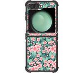For Samsung Galaxy Z Flip 6 5 4 Magnetic Phone Case Rose Flowers Painted Shockproof PC Back Cover for Samsung Z Flip6 Flip5 Case
