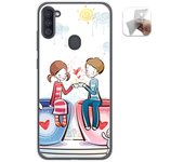 Tumundosmartphone Funda Gel Tpu para Samsung Galaxy A11 / M11 diseño Café Dibujos