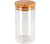 Pack 2/4/6 Botes de Cristal, Tarros de Cocina con Tapa de Bambú. Envases para Alimentos con Anilla de Silicona, Tarro de Cristal de cocina de 900/1300/1700ml.