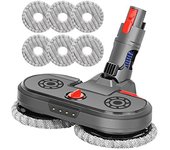Electric Mopping Head with LED Lights for Dyson V7 V8 V10 V11 V15 Vacuum Cleaner Mop Head Mop Pads