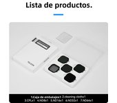 TELESIN ND8 ND16 ND32 ND64 CPL Lens Filter Set Aluminium Alloy Frame for GoPro Hero 13 Action Camera ND CPL Lens Filter