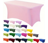 4FT/6FT/8FT Spandex Table Cover Table Universal Fitted Stretch Tablecloth for Party, Banquet, Wedding and Events