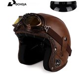 DOT Approved Vintage Motorcycle Helmet 3/4 Open Helmet Scooter Capacetes Motorcycle Equipment