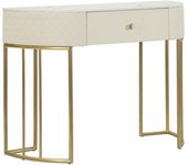 Consola MF607, Madeira, Blanco, 100x40x75 cm