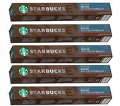 Nestlé Nespresso Starbucks 5 Tubos Descafeinado Espresso Roast 10 Cápsulas | El Sabor del Café Sin Cafeína