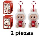 Labubu os monstros batimento cardíaco macaron esmalte rosto caixa cega estatueta de pvc bonito pingente ornamento boneca decoraç