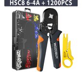 Crimping Pliers HSC8 6-4A/6-6A Tubular Terminal Crimper Wire Mini Ferrule Crimper Tools Household Electrical Kit With Box