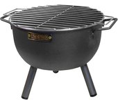 Barbacoa de sobremesa redonda con parrilla zincada ø30x28cm imex el zorro