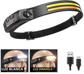COB LED Headlamp Induction Head Lamp Built-in Battery USB Rechargeable Head Flashlight Outdoor Camping Fishing Sensor Headlight
