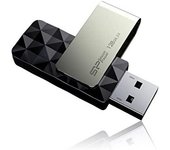 Silicon Power Blaze B30 - Memoria USB 3.0 de 128 GB, giratorio, color negro
