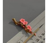 Chinese Zen style handmade peach blossom incense burner, home decoration brush pen holder, living room decoration aroma diffuser