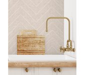 Muestra DIN A4 de Papel pintado vinílico lavable de espigas en relieve con efecto nacarado - Dethon Spike 681641 de GAULAN