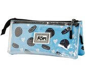 Oh My Pop Crunchy Estuche Portatodo Triple Clear, Multicolor