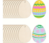 20pcs DIY Wooden Egg Pendant Hollow Crafts Easter Hanging Ornaments Happy Easter Family Party Decoration Painting Gifts