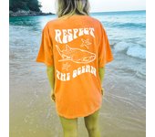 Respect The Ocean Starfish Dolphin Print T-Shirts Female Casual Soft Tops Fashion Cool Tee Clothing Street Summer Short Sleeves