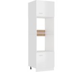 Microonda Móvil Limpiador Blanco 60x57x207 cm Madera Multicapa