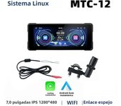 7 Inch Portable Motorcycle Wireless Carplay & Android Auto IP67 Bluetooth Helmet DVR GPS Navigation Display Screen Monitor