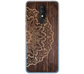 Tumundosmartphone Funda Gel Tpu para Alcatel 3 2019 diseño Madera 06 Dibujos