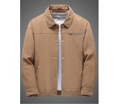 Corduroy Coat Men 2024 New Fashion Fashion Plus Fleece Jacket Autumn Winter Plus Fleece Cotton-Padded Lamb Fleece Jacket