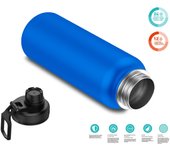 Botella Termo de Maple Inoxidable 1 Litro Deportiva (10 Colores) - Botella de Agua Térmica Reutilizable | Sin BPA | Mantiene 24H Frio / 12H Caliente | Termo y Hermética - Doble Pantalla a Prueba de Fugas (YD550 YD1000 999 1199)