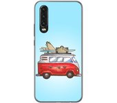 Tumundosmartphone Funda Gel Tpu para Huawei P30 diseño Furgoneta Dibujos