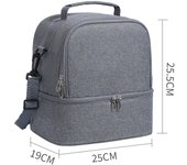 Bolsa de almuerzo cruzada de moda con aislamiento grueso y gran capacidad para uso comercial.
