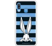 Funda original compatible con Samsung Galaxy A20E - Bugs Bunny Franjas Negras
