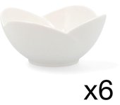 Quid SELECT Mini Bol Porcelana 11CM Blanco Brillo - Resistente Al Microondas - Set 6 Unidades