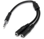 StarTech.com - Adaptador Divisor de Auriculares Mini-Jack 3,5mm 3 pines Macho a 2x Mini-Jack 3 pines Hembra MUY1MFFS
