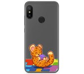 Tumundosmartphone Funda Gel Transparente para Xiaomi Redmi 6 Pro / Mi A2 Lite diseño Leopardo Dibujos