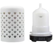 Ceramic Ultrasonic Air Humidifier Timing Function Aroma Diffuser Desktop Essential Oil Diffuser Room Scent Diffuser with Lights
