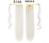 Synthetic Long Straight Wrap Around Clip In Ponytail Hair Extension For Women 22inch Heat Reistan Pony Tail Fake Hair budabuda