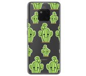 Tumundosmartphone Funda Gel Transparente para Huawei Mate 20 Pro diseño Cactus Dibujos