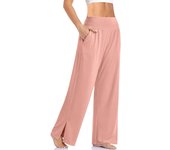 Women Yoga Pants Casual Summer Wide Leg High Waist Fitness Long Trousers Exercise Running Jogging Female Sports Flare Pants