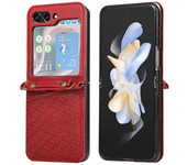 PU Leather Crossbody with Card Holder Phone Case for Samsung Galaxy Z Flip 6 5 4 3 Flip6 Flip5 Flip4 Flip3 5G Protective Cover