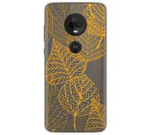 Tumundosmartphone Funda Gel Transparente para Motorola Moto G7 / G7 Plus diseño Hojas Dibujos