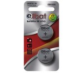 Elbat Pack de 2 Pilas Litio de Boton CR2016 3V