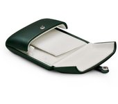 Caja de Almacenamiento de Joyas MISHITU Premium Silk Green Leather Bracelet Bangle Anillo Diseño Doble-Abierto Regalo para Mujeres y Niñas