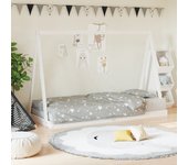 vidaXL Estructura de cama para niños madera de pino blanco 90x200 cm