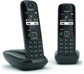 Teléfono Inalámbrico Gigaset AS690/ Pack DUO/ Negro