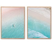 Set de 2 cuadros calidad premium con marco de madera - 30x40 cm o 50x70 cm - POSTER LAB