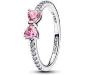 Anillo Pandora Lazo Rosa Brillante
