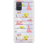 Funda original compatible con Samsung Galaxy A71 - Bob Esponja Multipersonaje Arcoiris