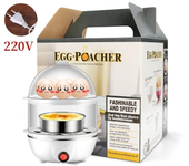 Multifunctional 220V Electric Egg Boiler Double Layers Egg Cooker Mini Steamer Poacher Kitchen Cooking Breakfast Machine