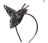Halloween Cobwebs Headband Skull Hair Hoop Hair Bow Headwear Party Cosplay Decor