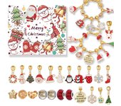Calendario Adviento,Navidad,Regalo de Navidad ,Pulseras con calendario de adviento navideño 2024, kit de fabricación de joyas DIY, regalo con 22 cuentas de abalorios para niños y mujeres,calendario adviento,regalo de Navidad