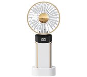 Mini ventilador portátil plegable portátil colgando cuello ventilador pantalla digital escritorio ventilador envío gratuito