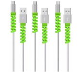 Protector de cable de carga en espiral para teléfono móvil, ratón, cargador USB, enrollador de cable