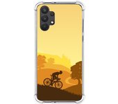 Tumundosmartphone Funda Silicona Antigolpes para Samsung Galaxy A32 4G diseño Ciclista Dibujos