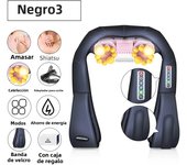 JinKaiRui 16 Massage Heads Heating Neck Shoulder Kneading Massager Cervical Health Care Back Waist Relaxation Massage Shawl